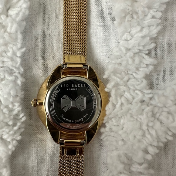 Ted Baker London Mesh Strap Gold Watch - Picture 5 of 10